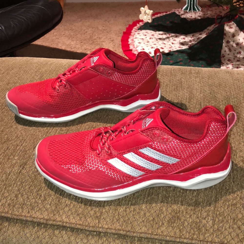 Red Adidas shoes